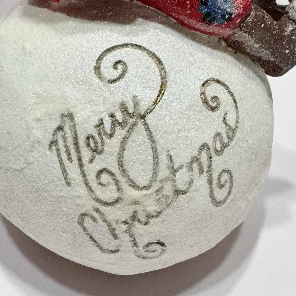 DEMDACO Patchwork Christmas Laura Benge Jolly Santa Old World Figurine 2015 Gift